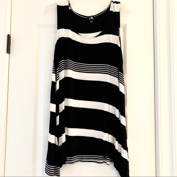 Cable & Gauge Tops Cable Guage Black White Stripe Swing Top Poshmark